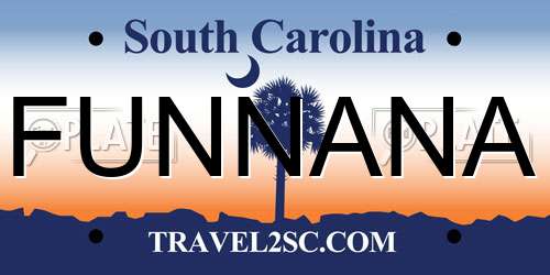 FUNNANA South Carolina License Plate