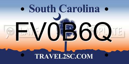 FV0B6Q South Carolina License Plate