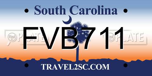 FVB711 South Carolina License Plate