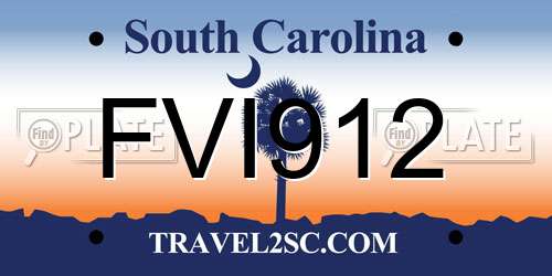 FVI912 South Carolina License Plate