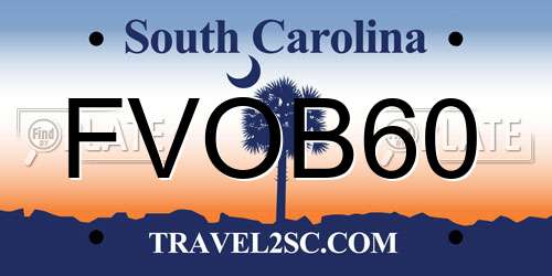 FVOB60 South Carolina License Plate