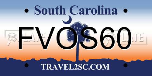 FVOS60 South Carolina License Plate