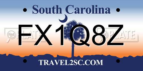 FX1Q8Z South Carolina License Plate