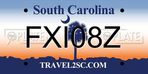 FXI08Z South Carolina License Plate