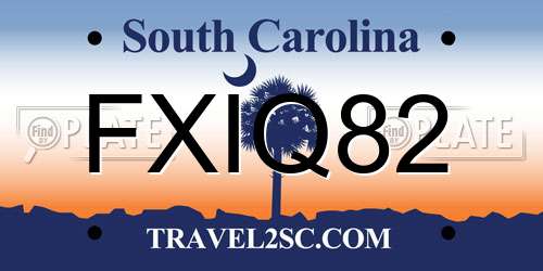 FXIQ82 South Carolina License Plate