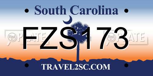 FZS173 South Carolina License Plate