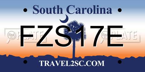 FZS17E South Carolina License Plate