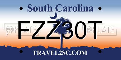 FZZ30T South Carolina License Plate