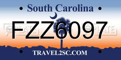 FZZ6097 South Carolina License Plate