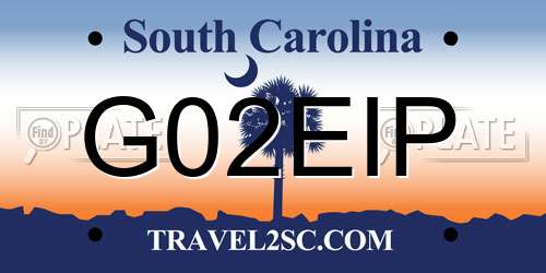 G02EIP South Carolina License Plate