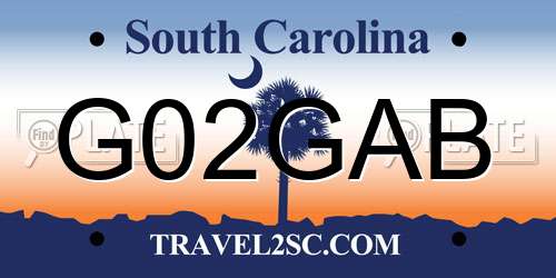 G02GAB South Carolina License Plate