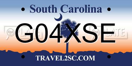 G04XSE South Carolina License Plate