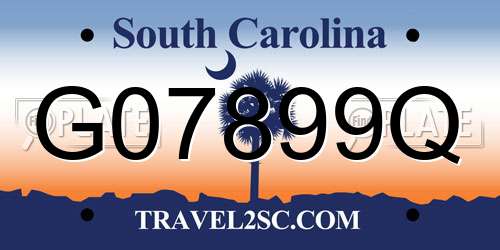 G07899Q South Carolina License Plate