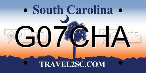 G07CHA South Carolina License Plate