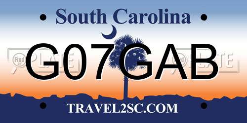 G07GAB South Carolina License Plate