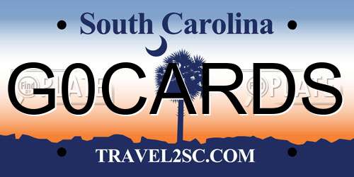 G0CARDS South Carolina License Plate
