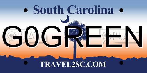 G0GREEN South Carolina License Plate