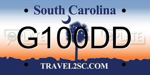 G100DD South Carolina License Plate