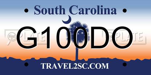 G100DO South Carolina License Plate
