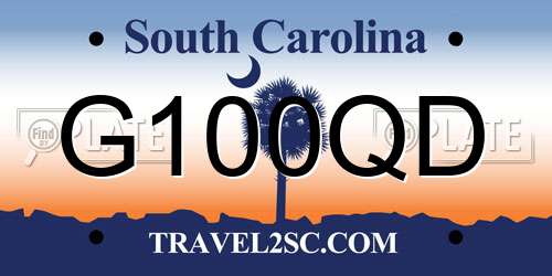 G100QD South Carolina License Plate