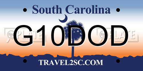 G10DOD South Carolina License Plate