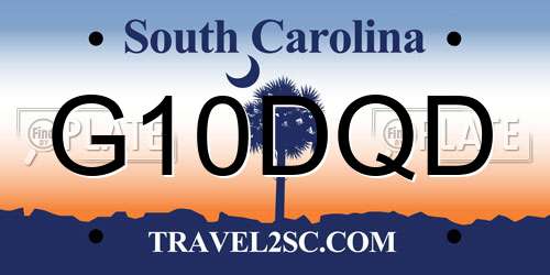 G10DQD South Carolina License Plate