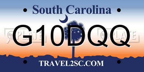 G10DQQ South Carolina License Plate