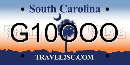 G10OOO South Carolina License Plate