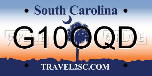 G10OQD South Carolina License Plate