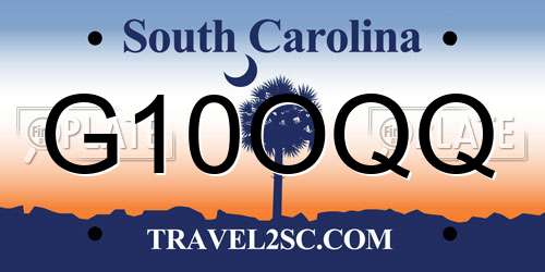 G10OQQ South Carolina License Plate