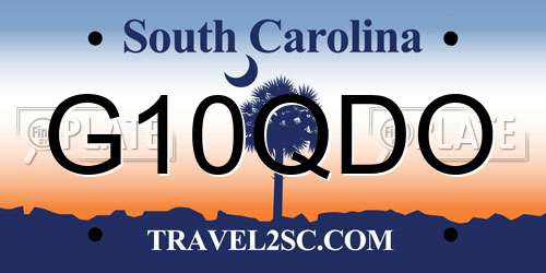 G10QDO South Carolina License Plate