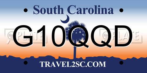 G10QQD South Carolina License Plate