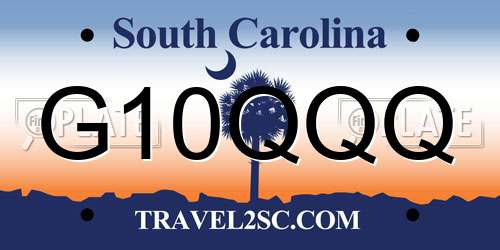 G10QQQ South Carolina License Plate