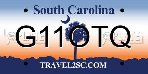 G11OTQ South Carolina License Plate