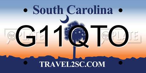 G11QTO South Carolina License Plate