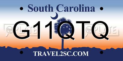 G11QTQ South Carolina License Plate