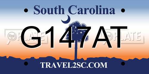 G147AT South Carolina License Plate