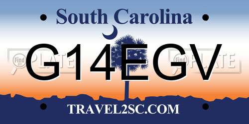G14EGV South Carolina License Plate