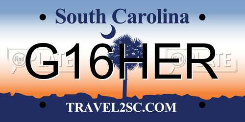 G16HER South Carolina License Plate