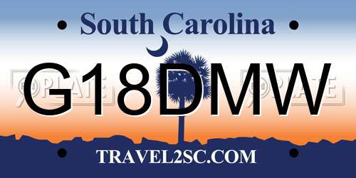 G18DMW South Carolina License Plate