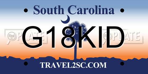 G18KID South Carolina License Plate