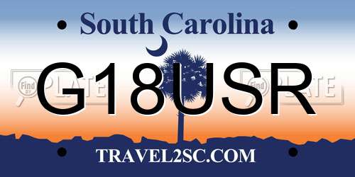 G18USR South Carolina License Plate