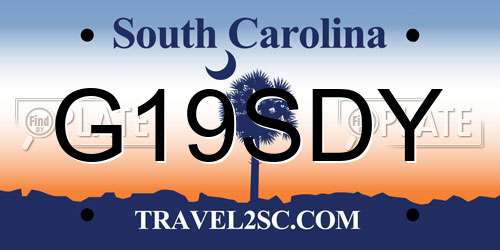 G19SDY South Carolina License Plate