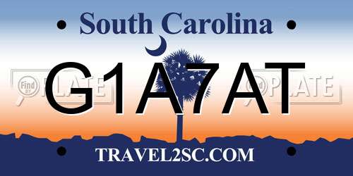 G1A7AT South Carolina License Plate
