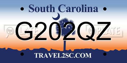 G202QZ South Carolina License Plate