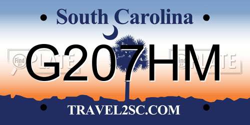 G207HM South Carolina License Plate