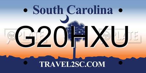 G20HXU South Carolina License Plate