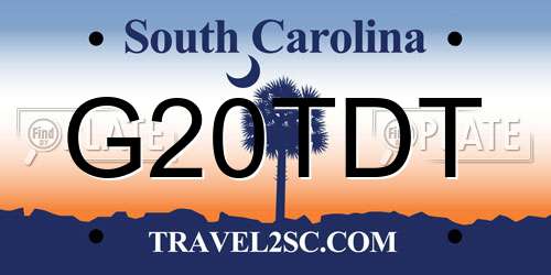 G20TDT South Carolina License Plate
