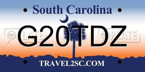 G20TDZ South Carolina License Plate
