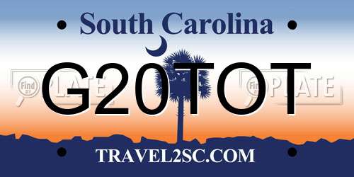G20TOT South Carolina License Plate